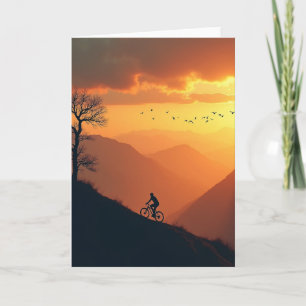 Tarjeta de cumpleaños de ascenso para ciclistas