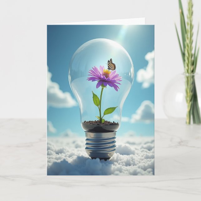 Tarjeta de cumpleaños de Aster Butterfly (Anverso)