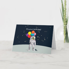 Tarjeta de cumpleaños de astronauta