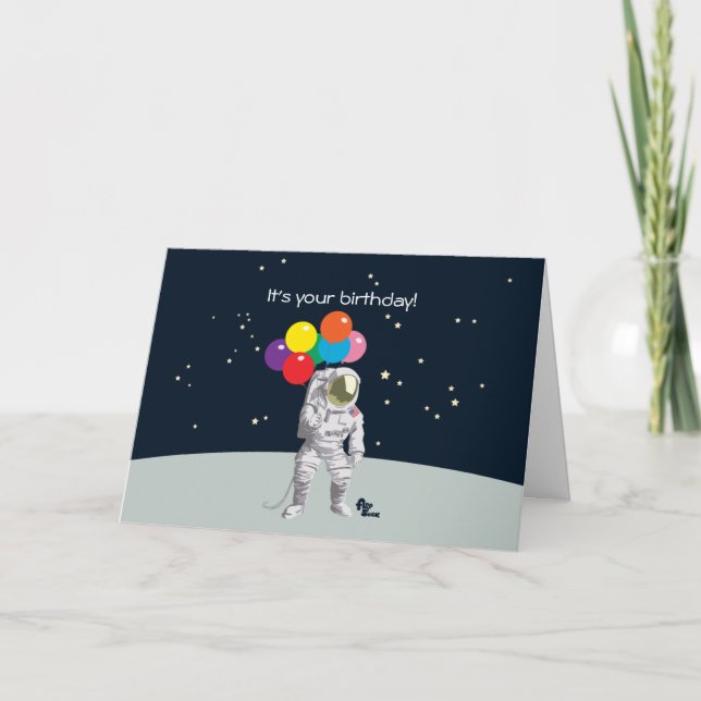 Tarjeta de cumpleaños de astronauta (Anverso)
