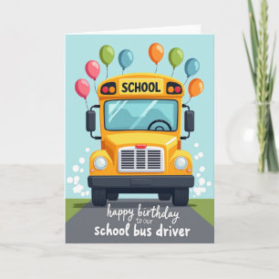 Tarjeta de cumpleaños de autobús escolar