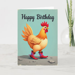 Tarjeta de cumpleaños de ave caprichosa