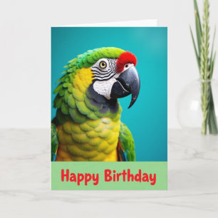 Tarjeta de cumpleaños de ave exótica