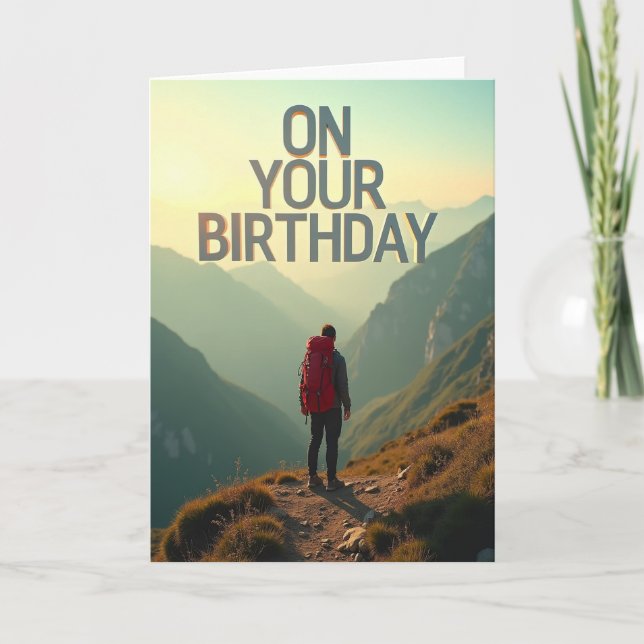 Tarjeta de cumpleaños de aventura (Anverso)