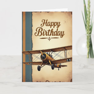 Tarjeta de cumpleaños de aventura de aviación