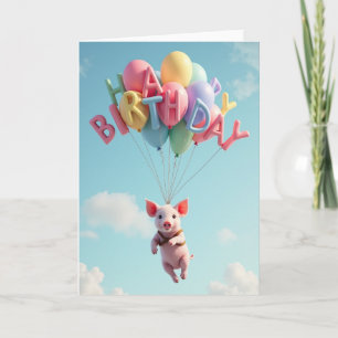 Tarjeta de cumpleaños de aventura en el cielo