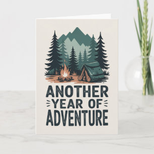 Tarjeta de cumpleaños de aventuras al aire libre p