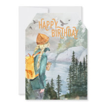 Tarjeta de cumpleaños de aventuras para Chicas ext