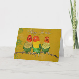 Tarjeta de cumpleaños de Aves de Oro