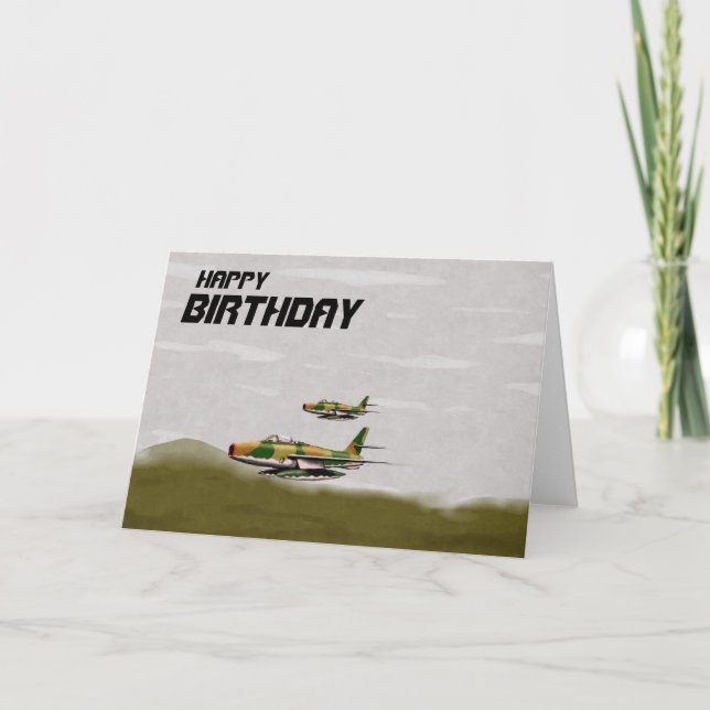 Tarjeta de cumpleaños de avión (Anverso)