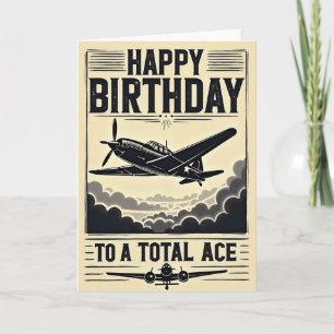 Tarjeta de cumpleaños de avión As