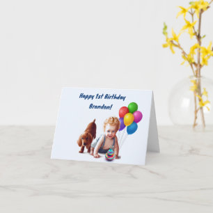 Tarjeta de cumpleaños de Baby Boy personalizada