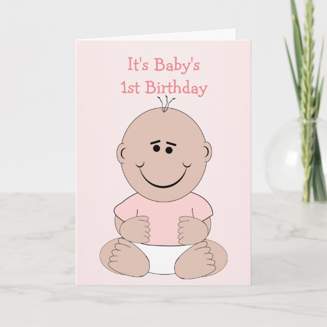 Tarjeta de cumpleaños de Baby Girl (Anverso)