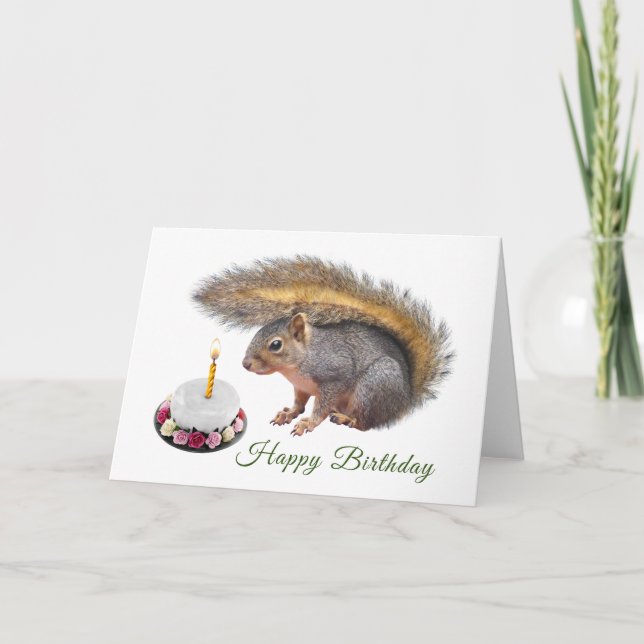 Tarjeta de cumpleaños de Baby Squirrel (Anverso)