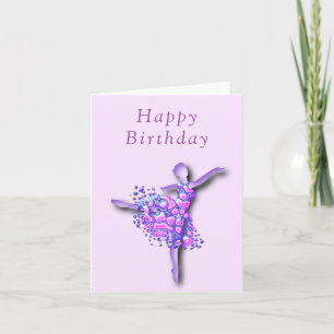 Tarjeta de cumpleaños de bailarina