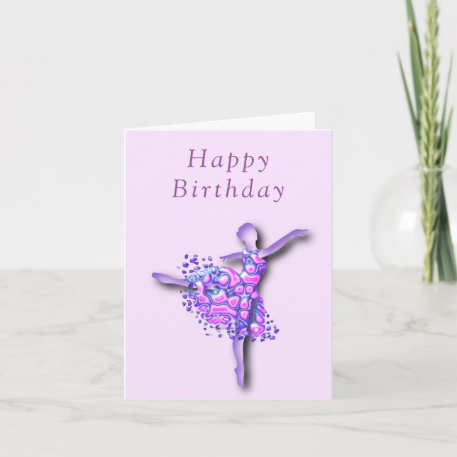 Tarjeta de cumpleaños de bailarina (Anverso)