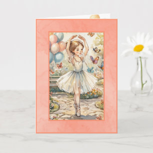 Tarjeta de cumpleaños de bailarina descarga digita