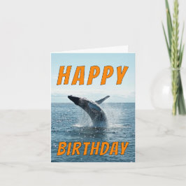Tarjeta de cumpleaños de ballena - ¡Splash en dese