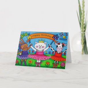 Tarjeta de cumpleaños de Ballerina Friends