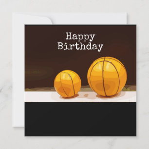 Tarjeta de cumpleaños de baloncesto