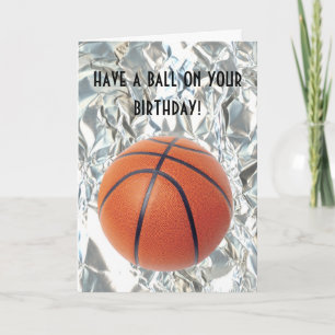 Tarjeta de cumpleaños de Baloncesto Ball