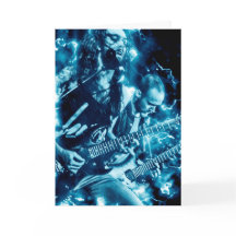 Tarjeta de cumpleaños de banda Metalizado dura de