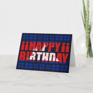 Tarjeta de cumpleaños de bandera de Camboya
