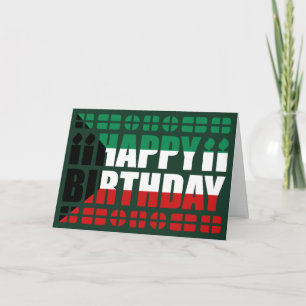 Tarjeta de cumpleaños de bandera de Kuwait