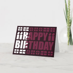 Tarjeta de cumpleaños de bandera de Qatar