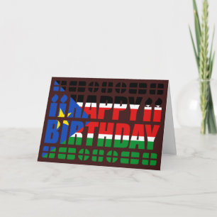 Tarjeta de cumpleaños de bandera de Sudán del Sur