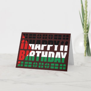 Tarjeta de cumpleaños de bandera palestina