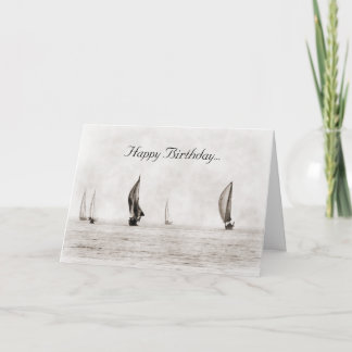 Tarjeta de cumpleaños de barco de vela