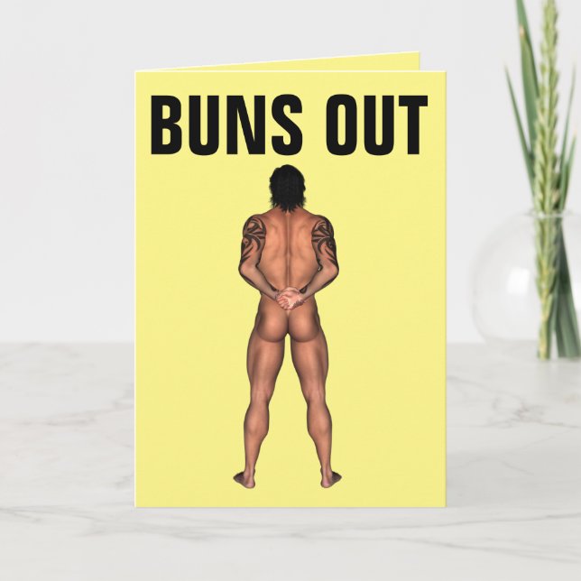 TARJETA DE CUMPLEAÑOS DE BARE BUTT (Anverso)