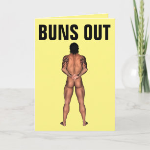 TARJETA DE CUMPLEAÑOS DE BARE BUTT