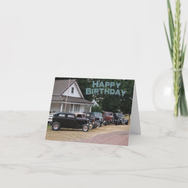 Tarjeta de cumpleaños de barra caliente (Anverso)