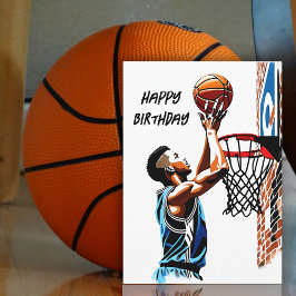 Tarjeta de cumpleaños de Basketball Lover Watercol