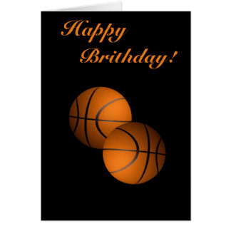 Tarjeta de cumpleaños de básquetbol