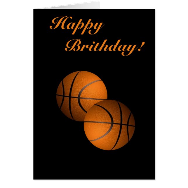 Tarjeta de cumpleaños de básquetbol (Frente)