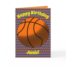 Tarjeta de cumpleaños de básquetbol