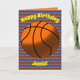 Tarjeta de cumpleaños de básquetbol