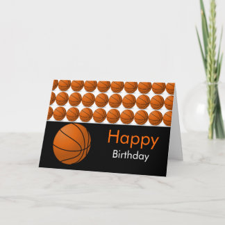 Tarjeta de cumpleaños de básquetbol