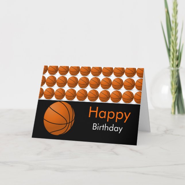 Tarjeta de cumpleaños de básquetbol (Anverso)