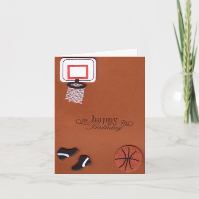 Tarjeta de cumpleaños de básquetbol (Anverso)