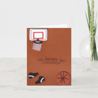 Tarjeta de cumpleaños de básquetbol