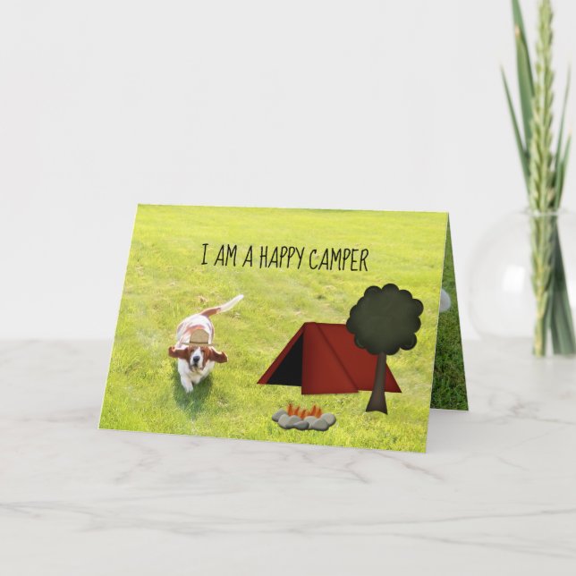 Tarjeta De Cumpleaños De Bastante Hound Camper (Anverso)