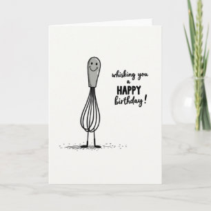 Tarjeta de cumpleaños de batidor alegre