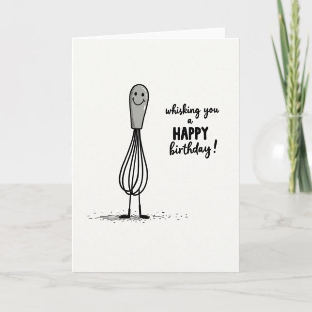 Tarjeta de cumpleaños de batidor alegre (Anverso)