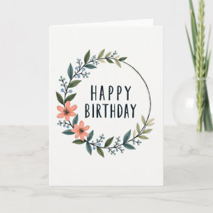Tarjeta de cumpleaños de bayas pintadas