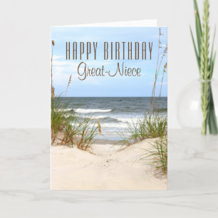 Tarjeta de cumpleaños de Beach Great Niece