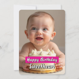 Tarjeta de cumpleaños de bebé Adorable - Descarga